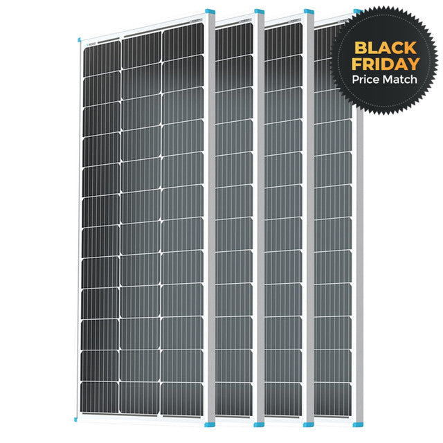 Renogy 100 Watt 12 Volt Monocrystalline Solar Panel x 1-2-4 (Compact Design)