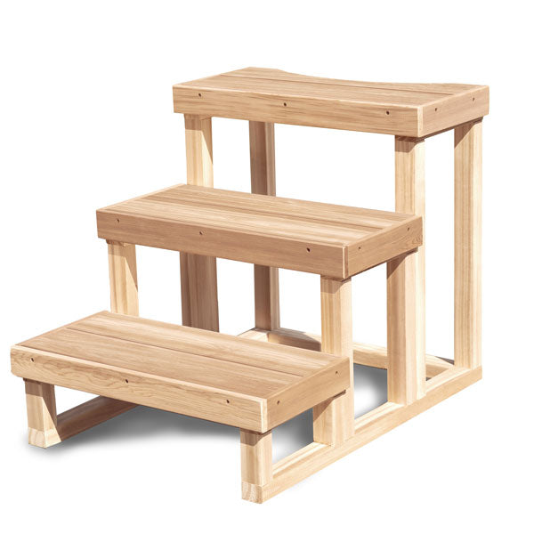 3 Tier Steps for Cold Plunge | Clear Red Cedar