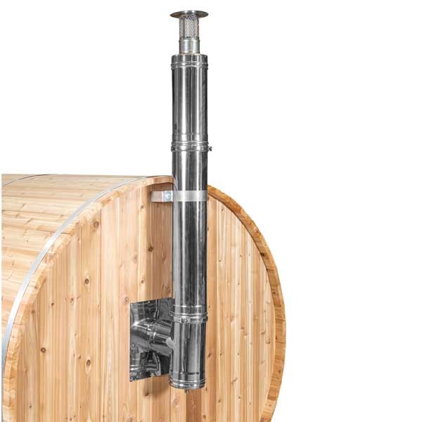 BSB218 | Chimney & Shields with Elbow for out the Back Wall (Huum Heater)