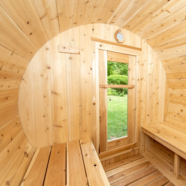 Dundalk Leisurecraft Harmony Barrel Sauna | woodburning heater