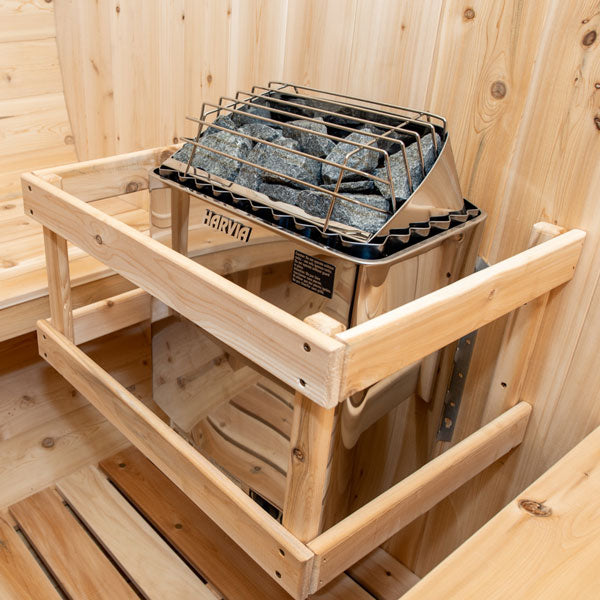 Dundalk Leisurecraft Tranquility Barrel Sauna | woodburning heater