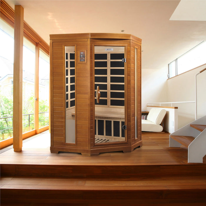 Golden Design's Dynamic Llumeneres 2-person Ultra Low EMF FAR Infrared Sauna