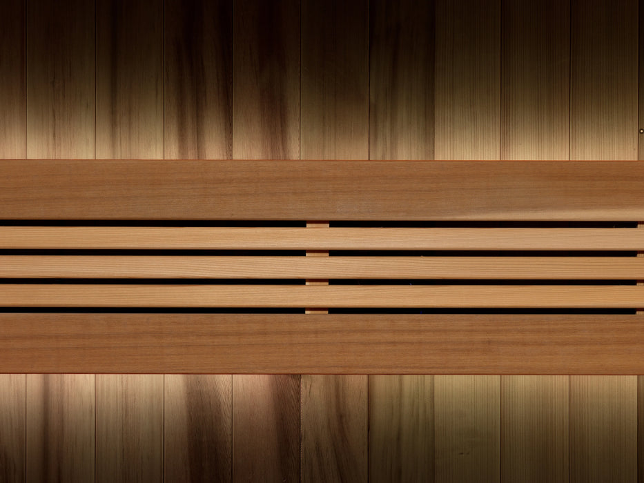 Golden Designs 2025 Updated "Sundsvall" 2 Person indoor Traditional Sauna - Canadian Red Cedar Interior and Pacific Premium Clear Cedar Exterior