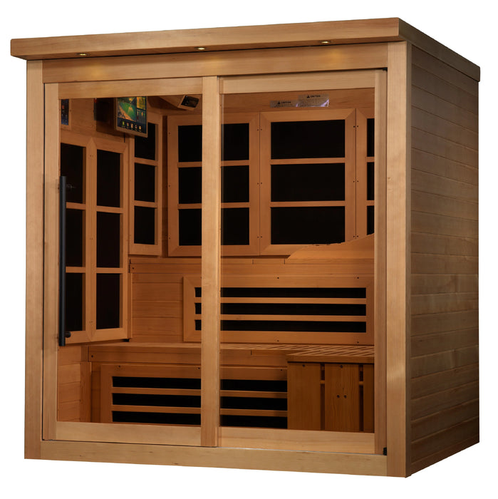 Golden Designs New Model "Monaco" Limited Edition 6-person Near Zero EMF FAR Infrared Sauna