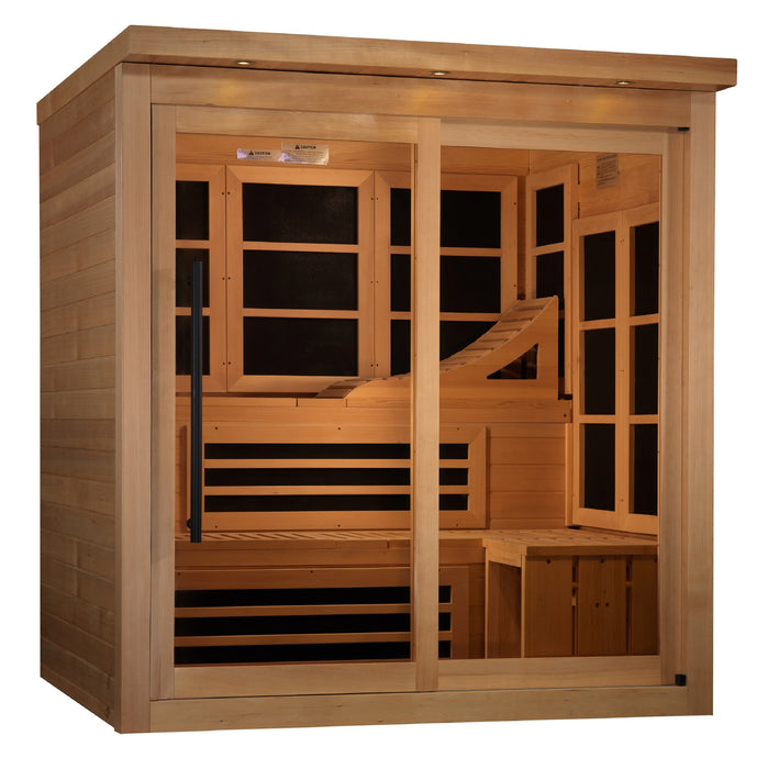 Golden Designs New Model "Monaco" Limited Edition 6-person Near Zero EMF FAR Infrared Sauna