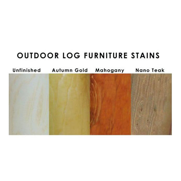 Leisurecraft Adirondack Log Gossip Bench with Table