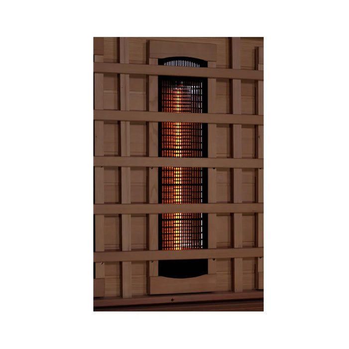 Golden Designs 3-Person Full Spectrum Infrared Sauna with Himalayan Salt Bar