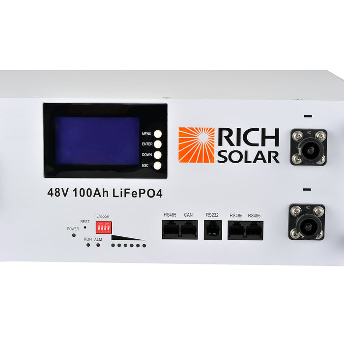 Rich Solar  48V 100Ah lithium battery sever rack for Residential, Commercial, Off-Grid - ALPHA 5 SERVER