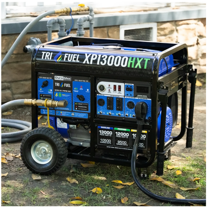 Duromax Generator XP13000HXT | 13,000 Watt Tri Fuel Portable HXT w/ CO Alert