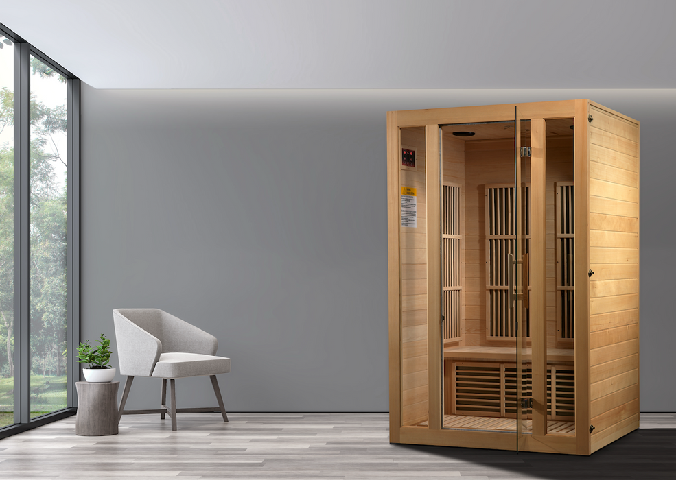 Maxxus "Seattle" 2 person Low EMF FAR Infrared Sauna | Canadian Hemlock