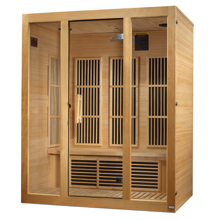 Maxxus "Bellevue" 3 Person Low EMF FAR Infrared Sauna | Canadian Hemlock