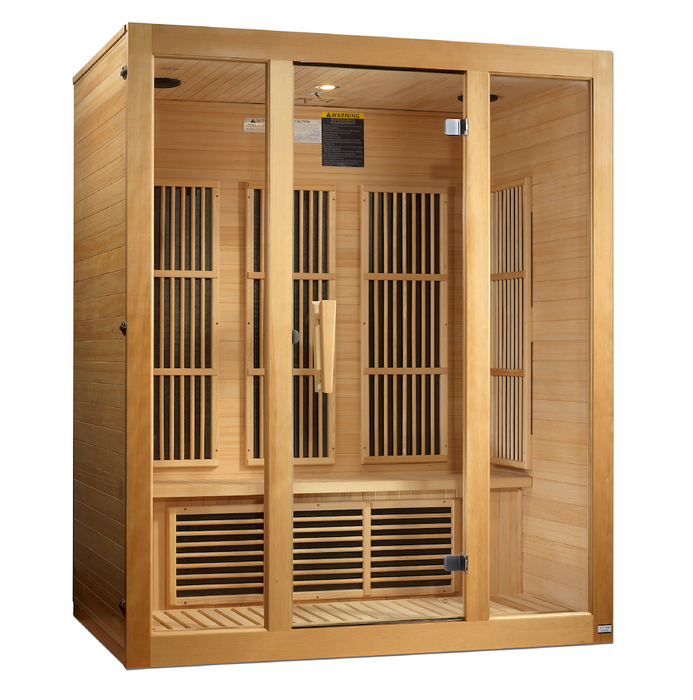 Maxxus "Bellevue" 3 Person Low EMF FAR Infrared Sauna | Canadian Hemlock